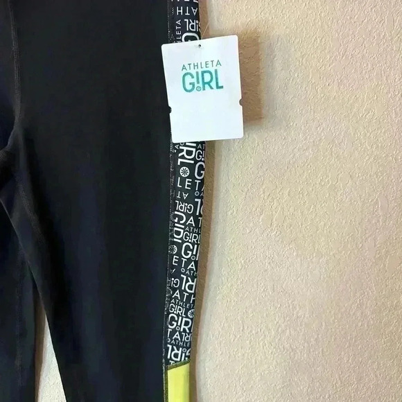 athleta color block a girls chit chat tights sz L NWT - Picture 2 of 4